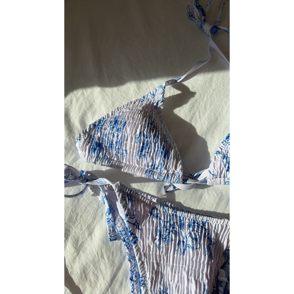 Set of 2 New Bikini Set Two-Piece Swimwear Floral Abstract Size M Women - Picture 3 of 6